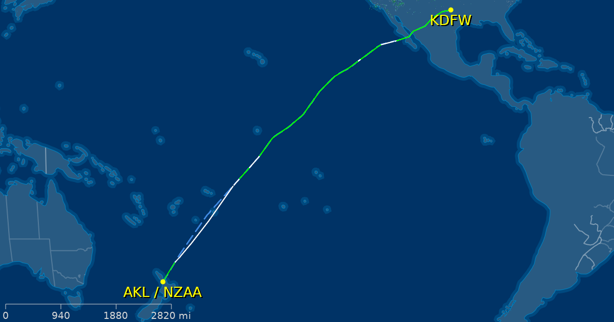 AA35 Flight: American's Boeing 787-9 Long-Haul to Auckland